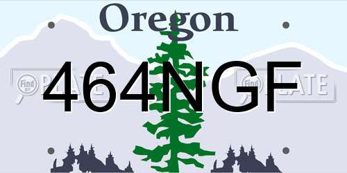 464NGF Oregon License Plate