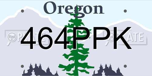 464PPK Oregon License Plate