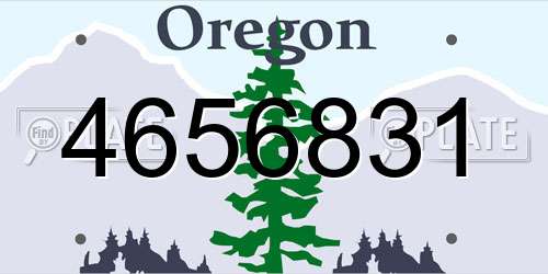 4656831 Oregon License Plate