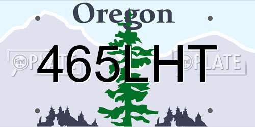 465LHT Oregon License Plate