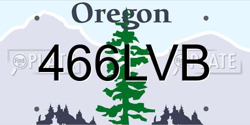 466LVB Oregon License Plate
