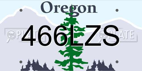 466LZS Oregon License Plate