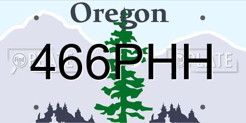 466PHH Oregon License Plate