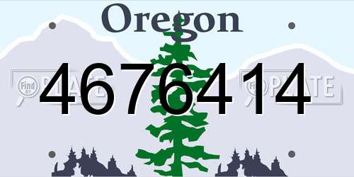 4676414 Oregon License Plate