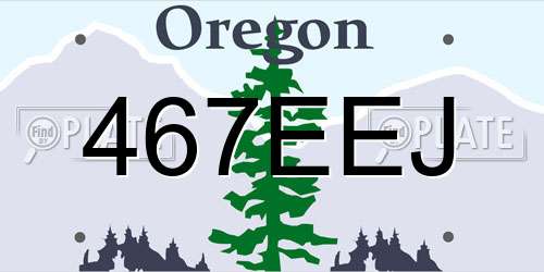 467EEJ Oregon License Plate