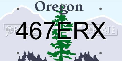 467ERX Oregon License Plate