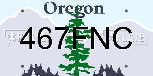 467FNC Oregon License Plate