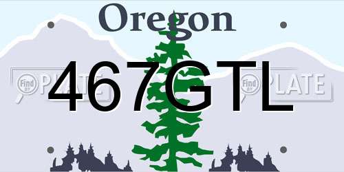 467GTL Oregon License Plate