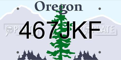 467JKF Oregon License Plate