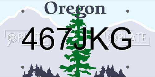 467JKG Oregon License Plate