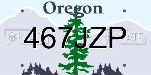 467JZP Oregon License Plate