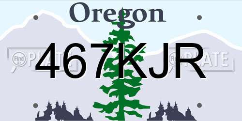 467KJR Oregon License Plate