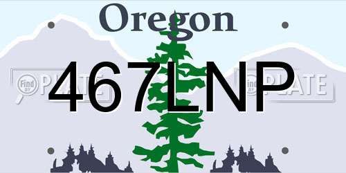 467LNP Oregon License Plate