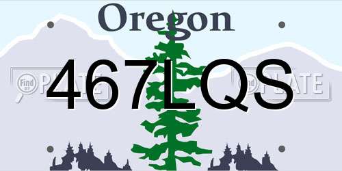 467LQS Oregon License Plate