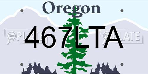 467LTA Oregon License Plate