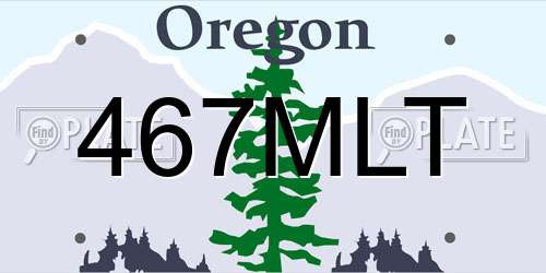 467MLT Oregon License Plate