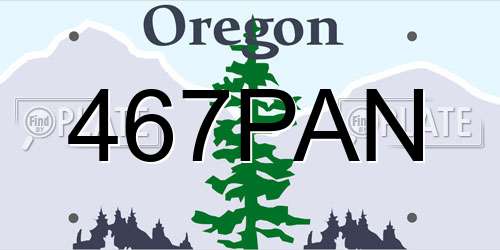 467PAN Oregon License Plate