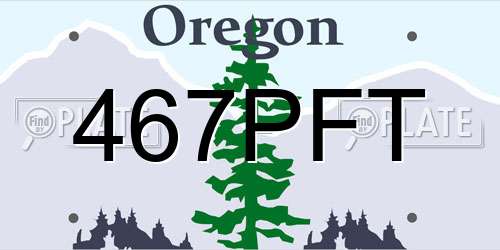 467PFT Oregon License Plate