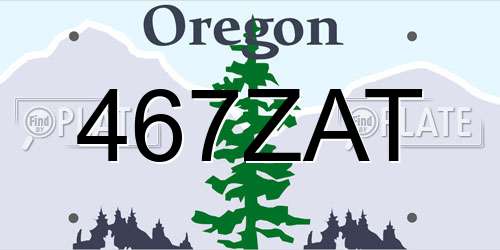 467ZAT Oregon License Plate