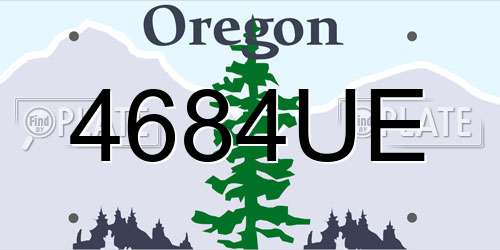 4684UE Oregon License Plate