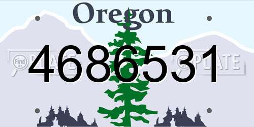 4686531 Oregon License Plate