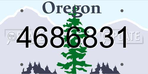 4686831 Oregon License Plate