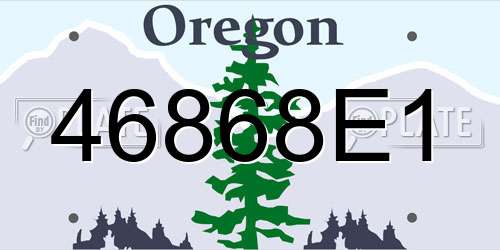 46868E1 Oregon License Plate