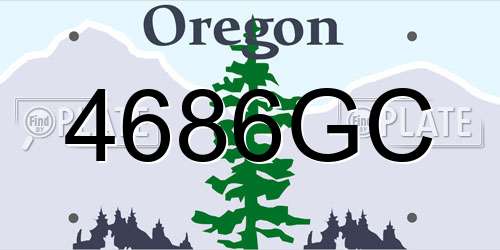 4686GC Oregon License Plate