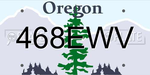 468EWV Oregon License Plate