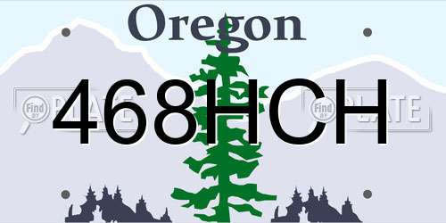 468HCH Oregon License Plate