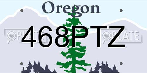 468PTZ Oregon License Plate