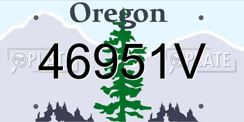 46951V Oregon License Plate