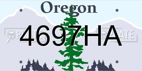 4697HA Oregon License Plate