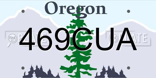 469CUA Oregon License Plate