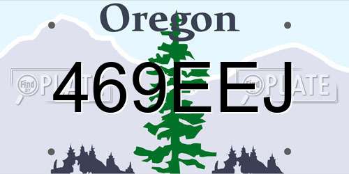 469EEJ Oregon License Plate