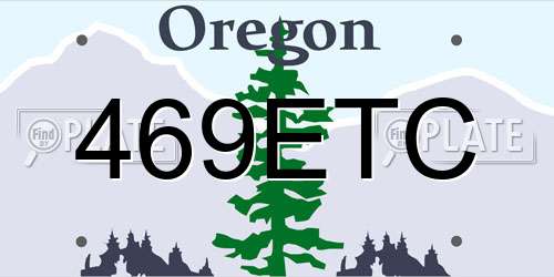 469ETC Oregon License Plate
