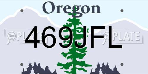 469JFL Oregon License Plate