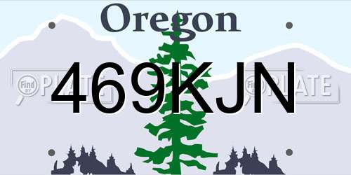 469KJN Oregon License Plate