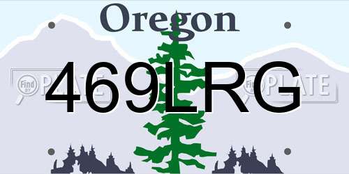 469LRG Oregon License Plate