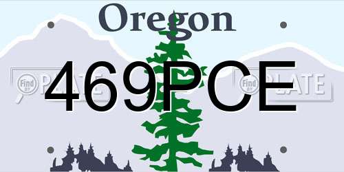 469PCE Oregon License Plate