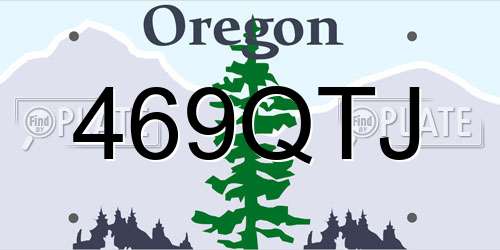 469QTJ Oregon License Plate