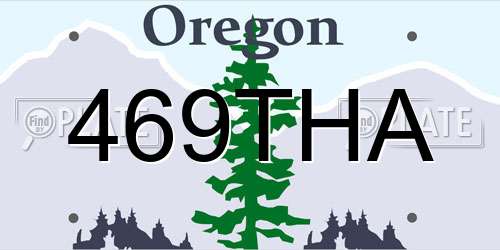 469THA Oregon License Plate