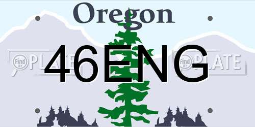 46ENG Oregon License Plate