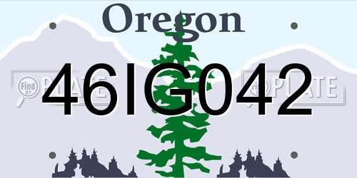 46IG042 Oregon License Plate