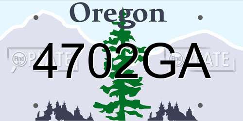 4702GA Oregon License Plate