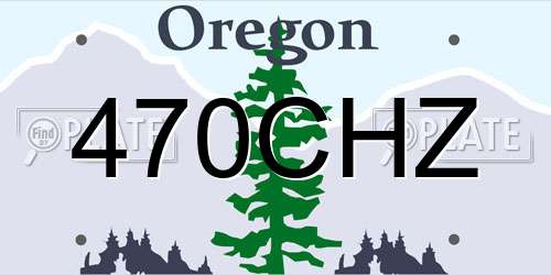 470CHZ Oregon License Plate