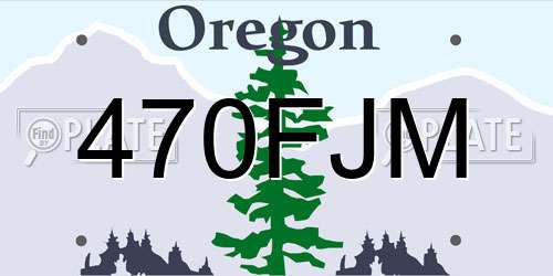 470FJM Oregon License Plate