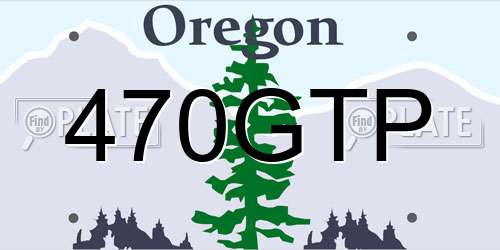 470GTP Oregon License Plate