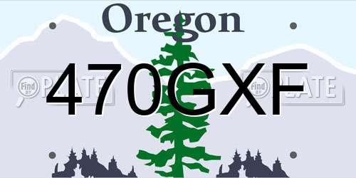 470GXF Oregon License Plate
