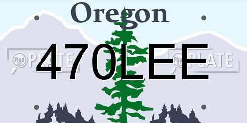470LEE Oregon License Plate